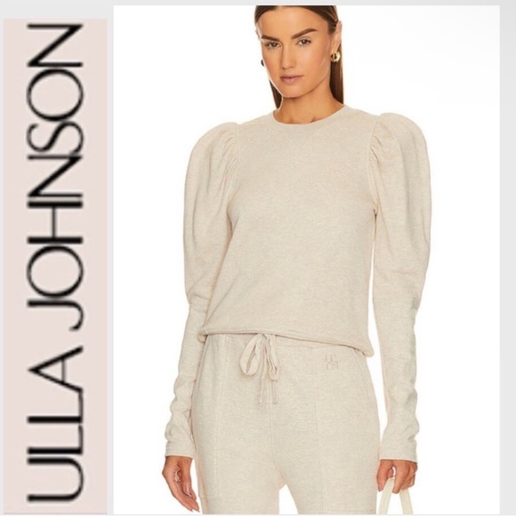 Ulla Johnson Tops - Ulla Johnson Philo Puff Sleeve Crewneck Pullover Sweater Top